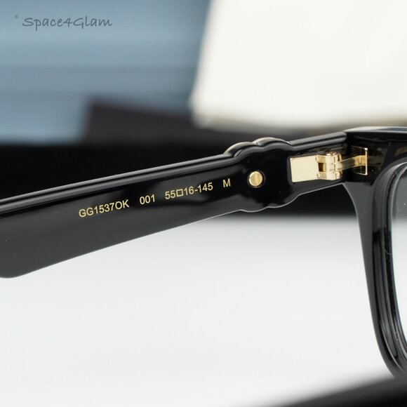 BRAND NEW Gucci GG1537OK 001 Black Demo Square Women Eyeglasses GG 1537OK main image 8